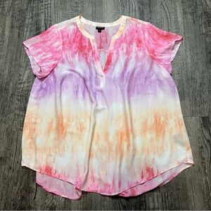 Torrid woman Tie-Dye Blouse - Pink, Purple, and Orange